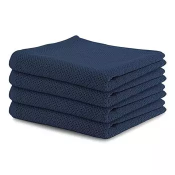 Комплект из 4 гостевых полотенец, полотенца для рук или банного полотенца HABY, разные цвета. GMD Living, синий