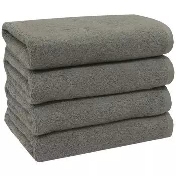 Комплект из 4-х хлопковых полотенец, 50х100 см, серый Zollner, серо-коричневый