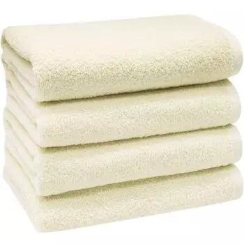 Комплект из 4-х хлопковых полотенец, 50х100 см, оранжевый Zollner, бежевый