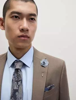 Комплект из 4-х рубашек стандартного кроя и галстука, легко гладится Marks & Spencer, синий