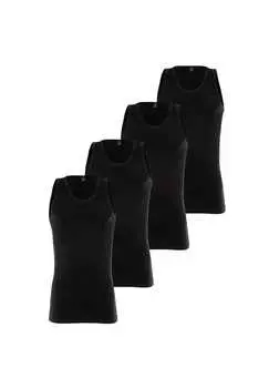 Комплект из 4 маек - базовая майка с круглым вырезом однотонная хлопок G-Star Raw, черный