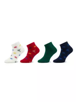 Комплект из 4 низких детских носков United Colors Of Benetton, мультиколор