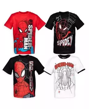 Комплект из 4 пуловеров с футболками «Человек-паук» для мальчиков Spidey Marvel, мультиколор
