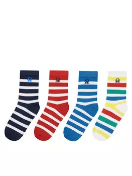 Комплект из 4 высоких детских носков United Colors Of Benetton, мультиколор