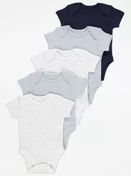 Комплект из 5 боди с короткими рукавами George.