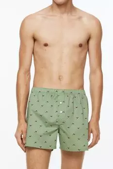 Комплект из 5 боксеров из хлопчатобумажной ткани H&amp;M, синий/птицы