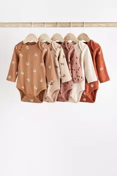 Комплект из 5 детских боди с длинными рукавами Next