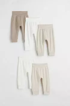 Комплект из 5 хлопковых брюк H&M