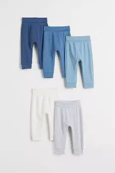 Комплект из 5 хлопковых брюк H&M