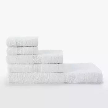 Комплект из 5 хлопковых полотенец 450 г/м2 Basic - El Corte Ingls, белый