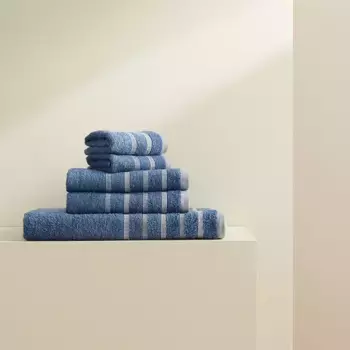 Комплект из 5 хлопковых полотенец 450 гр/м2 Brisse El Corte Ingls, синий