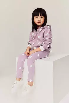 Комплект из 5 леггинсов из джерси H&M, фиолетовый