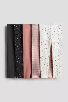 Комплект из 5 леггинсов из джерси H&M, черный
