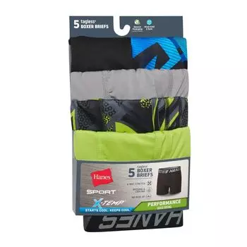 Комплект из 5 спортивных трусов-боксеров Hanes X-Temp Hanes, мультиколор