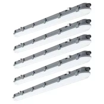 Комплект из 5 светодиодных светильников для ванны, 4320 люмен, холодный белый etc-shop, серый