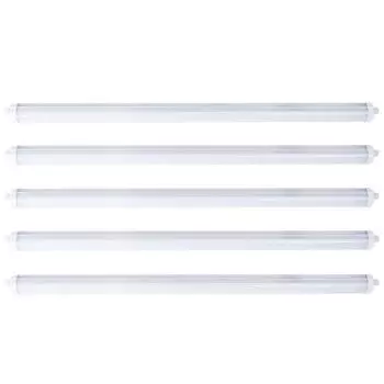 Комплект из 5 светодиодных светильников для ванны, белый, IP65, нейтральный белый, L 150 см etc-shop