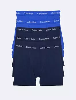 Комплект из 5 трусов-боксеров из хлопка стрейч Calvin Klein, синий
