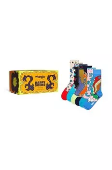 Комплект из 6 носков Wrangler Rodeo Days Gift Happy Socks, оранжевый