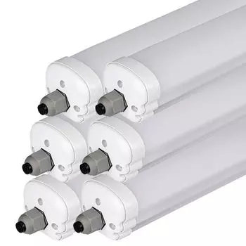 Комплект из 6 светодиодных светильников для ванны, 4320 лм, нейтральный белый 4000К, длина 120 см V-TAC