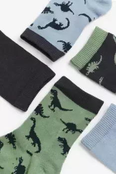 Комплект из 7 пар носков с рисунком H&M, зеленый