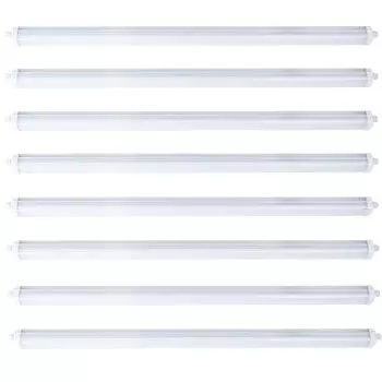 Комплект из 8 светодиодных светильников для ванны, белый, IP65, нейтральный белый, L 150 см etc-shop