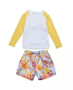 Комплект из экологически чистого тропического материала LS в стиле бохо для маленьких мальчиков Snapper Rock, синий