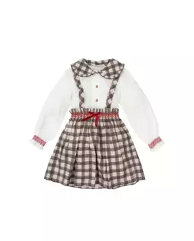 Комплект из блузки и юбки для девочки на бретелях BABID, мультиколор