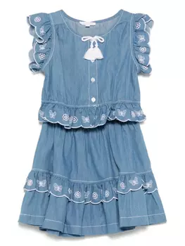 Комплект из блузки и юбки с вышивкой Patachou, синий