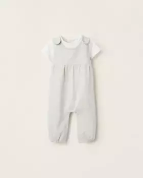 Комплект из боди с коротким рукавом и длинного комбинезона для мальчика Zippy, светло-зеленый