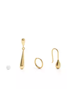 Комплект из четырех серебряных серег LEMAIRE, золотой