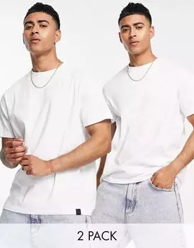 Комплект из двух белых футболок Pull&Bear join life