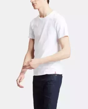 Комплект из двух белых мужских футболок с короткими рукавами Levi's, белый