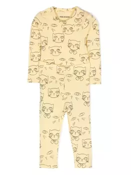 Комплект из двух боди с принтом Mini Rodini, желтый