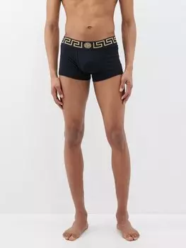 Комплект из двух боксеров-боксеров medusa из смесового хлопка. Versace, черный