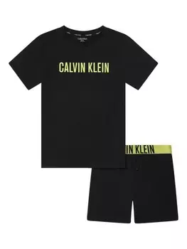 Комплект из двух боксеров с логотипом Calvin Klein Kids, черный