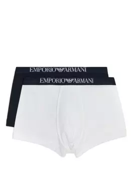 Комплект из двух боксеров с логотипом Emporio Armani, белый