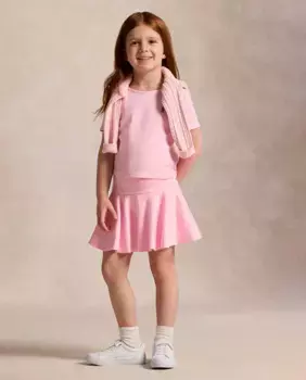 Комплект из двух частей футболки и юбки для девочек Polo Ralph Lauren, цвет Rosa