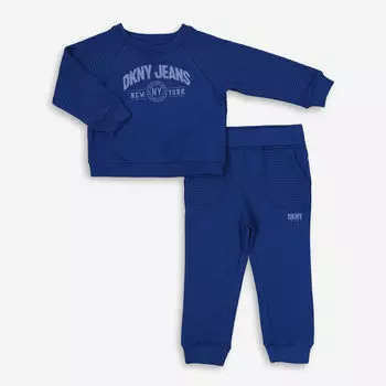 Комплект из двух частей темно-синего свитшота и спортивных штанов DKNY Jeans