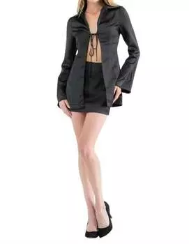 Комплект из двух частей: топ и юбка черного цвета The Vintage Shop