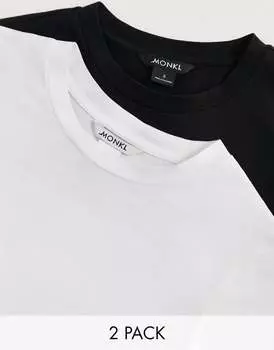Комплект из двух черно-белых футболок Monki