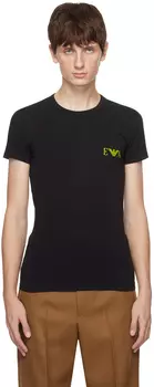 Комплект из двух черных футболок Emporio Armani