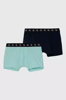 Комплект из двух детских боксеров Calvin Klein Underwear, бирюзовый