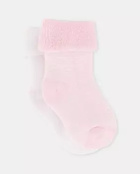 Комплект из двух детских носков с махровой тканью Cotton Juice, розовый