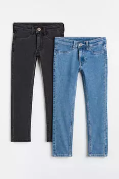 Комплект из двух джинсов скинни H&M, синий