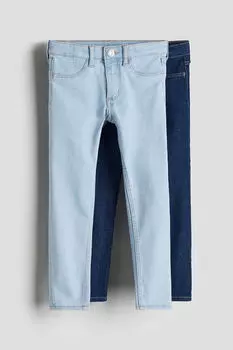 Комплект из двух джинсов скинни H&M, синий