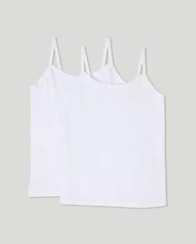 Комплект из двух футболок для девочек Cotton Juice, белый