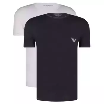 Комплект из двух футболок приталенного кроя Emporio Armani, белый