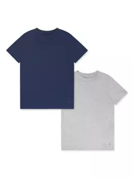 Комплект из двух футболок с вышитым логотипом Ralph Lauren Kids, синий