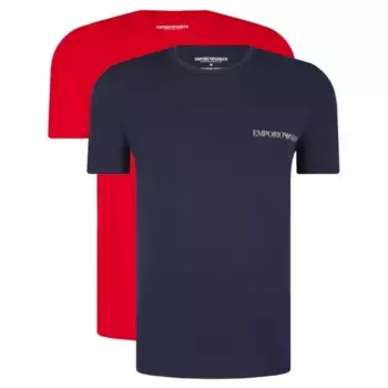 Комплект из двух футболок стандартного кроя Emporio Armani, красный
