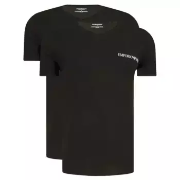 Комплект из двух футболок стандартного кроя Emporio Armani, черный